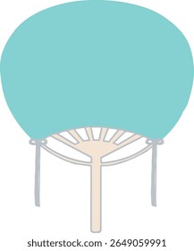 Japanese hand fan - green　