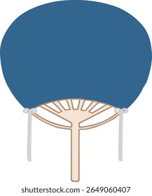 Japanese hand fan - darkblue