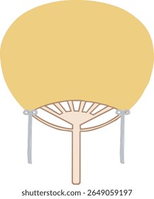 Japanese hand fan - yellow