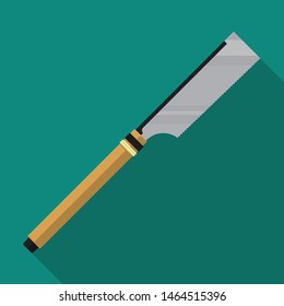 Japanese Hand Saw Vector Flat Design.