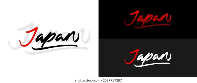 Japanese handwritten text, calligraphy vector illustration.