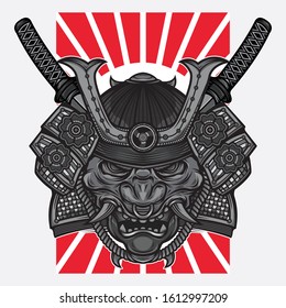 japanese hannya mask, vector EPS 10