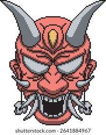 Japanese hannya oni mask no background color