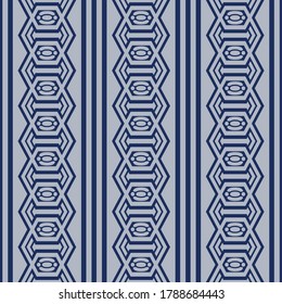 Japanese Hexagon Belt Vector Seamless Pattern
