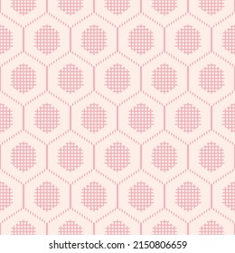 Japanese Hexagon Net Vector Seamless Pattern