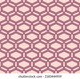Japanese Hexagon Net Vector Seamless Pattern