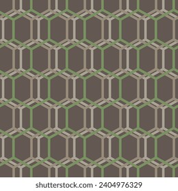 Japanische Hexagon-Net-Vektorgrafik nahtloses Muster