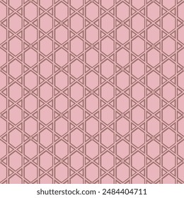 Japanese Hexagon Net Vector Seamless Pattern