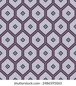 Patrón sin fisuras de Vector neto hexagonal japonés
