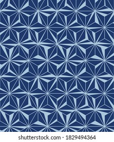 Japanese Hexagon Star Vector Seamless Pattern