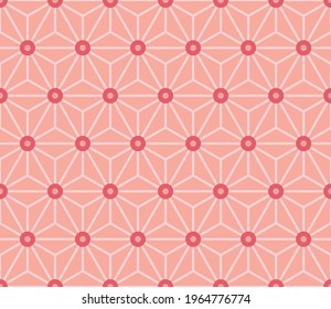 Japanese Hexagon Star Vector Seamless Pattern