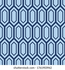 Japanese Hexagon Vector Seamless Pattern