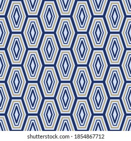 Japanese Hexagon Vector Seamless Pattern