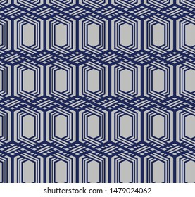 Japanese Hexagon Weaving Seamless Pattern