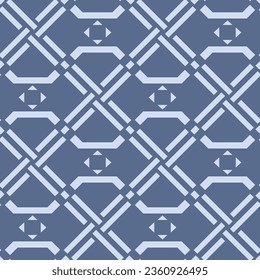 Japanese Hexagon Zigzag Weave Vector Seamless Pattern