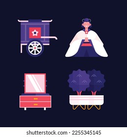 Japanese Hinamatsuri festival (Doll’s Day or Girls’ Day). Vector illustration.