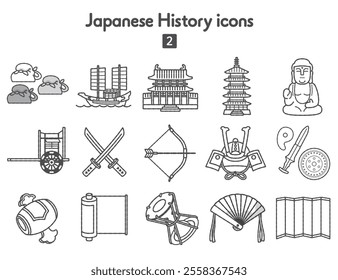 Japanese history icons medieval edition