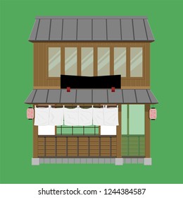 japanese home and restaurants vector illustration eps10