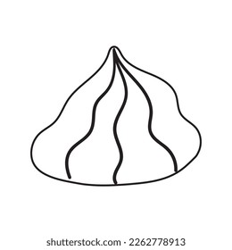 Japanese horseradish wasabi flat doodle vector illustration isolated on white background