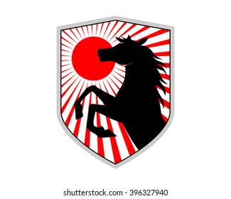 japanese horses shield stallion mustang mare ranch image