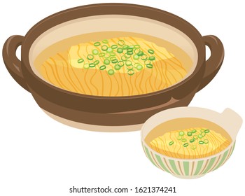 Japanese hot pot and Chinese noodles. / Japanese food