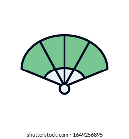 Japanese house line fill icon design, Japan culture asia travel landmark famous asian and oriental theme Vector illustration