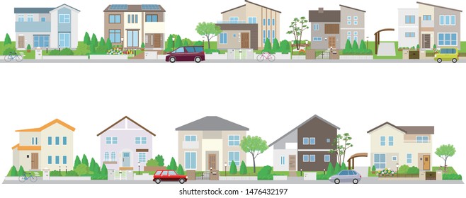 
Japanese housing exhibition set  illustration 