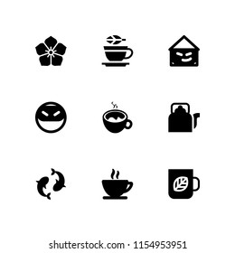 japanese icon. 9 japanese set with pond, asian, japan and ninja vector icons for web and mobile app