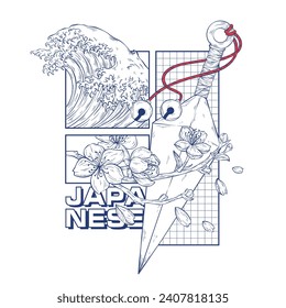 Japanese icon illustration t