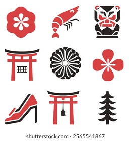 Japanese Icon Set vector art