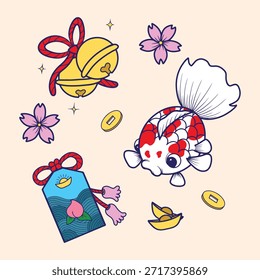 ícone japonês vetor arte conjunto