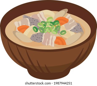 Japanisch-Illustrationssuppe
Misosuppe