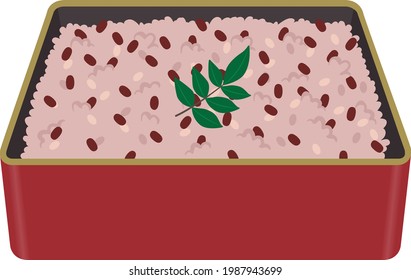 Japanese illustration red rice
Celebration