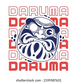 muñeca daruma estilo Ilustración japonesa