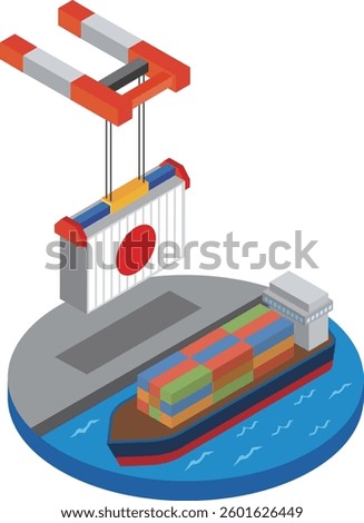 Japanese import and export image illustration