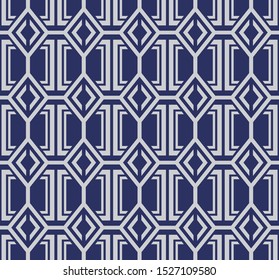 Japanese Indigo Diamond Seamless Pattern
