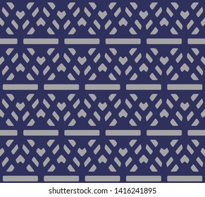 Japanese Indigo Stitch Seamless Pattern