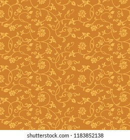 Japanese ivy and flower vintage pattern