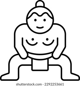 Japanese Japan sumo people user Outline