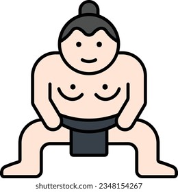 Japanese Japan sumo people user Outline