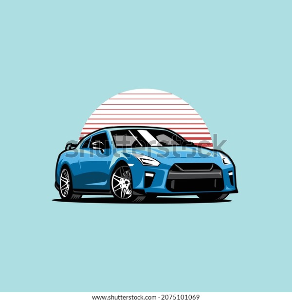 Japanese\
JDM sport car illustration vector isolated\
image