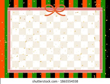 Japanese kabuki stripe and decorative Japanese cord for celebration