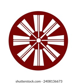 Japanese kamon crest symbol. Japanese cultural clan stamp.