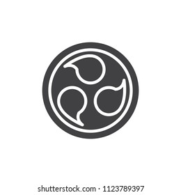 Japanese Kamon vector icon. filled flat sign for mobile concept and web design. simple solid icon. Symbol, logo illustration. Pixel perfect vector graphics