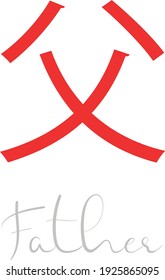 Japanese Kanji Symbol for Father