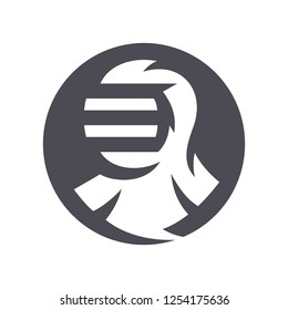 Japanese Kendo Helmet Silhouette Sign