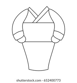 japanese kimono dress icon 
