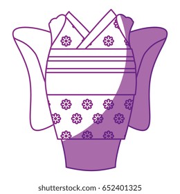 japanese kimono dress icon 