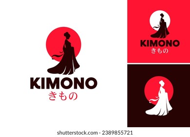 Japanese Kimono Logo Design. Suitable for restaurant that wants a logo incorporating a kimono, representing traditional Japanese culture and cuisine.