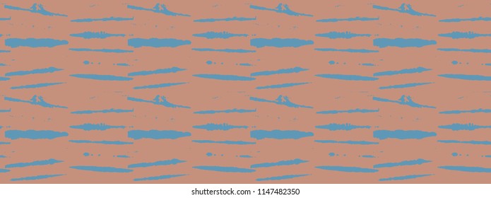 Japanese Kimono Vector Seamless Pattern, Artistic Tie Dye Geisha Ornament. Wabi Sabi Ikat Geo Texture, Asian Kimono Textile Watercolour Batik Prints. Creative Shibori Geometric Seamless Summer Pattern